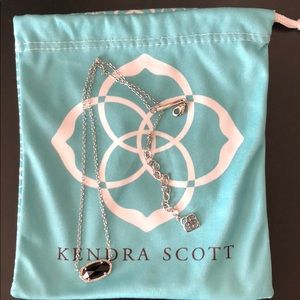 Kendra Scott Elisa Silver Pendant Necklace Black